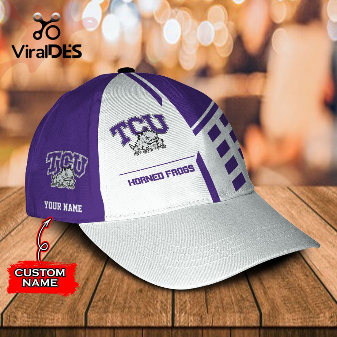 Custom Name TCU Horned Frogs Polo, Cap Limited Edition