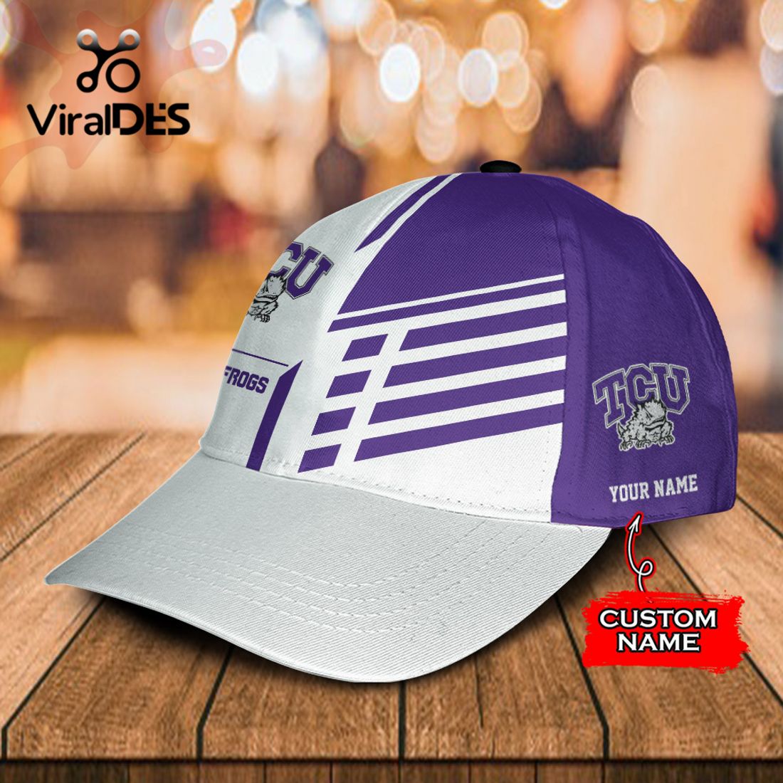 Custom Name TCU Horned Frogs Polo, Cap Limited Edition