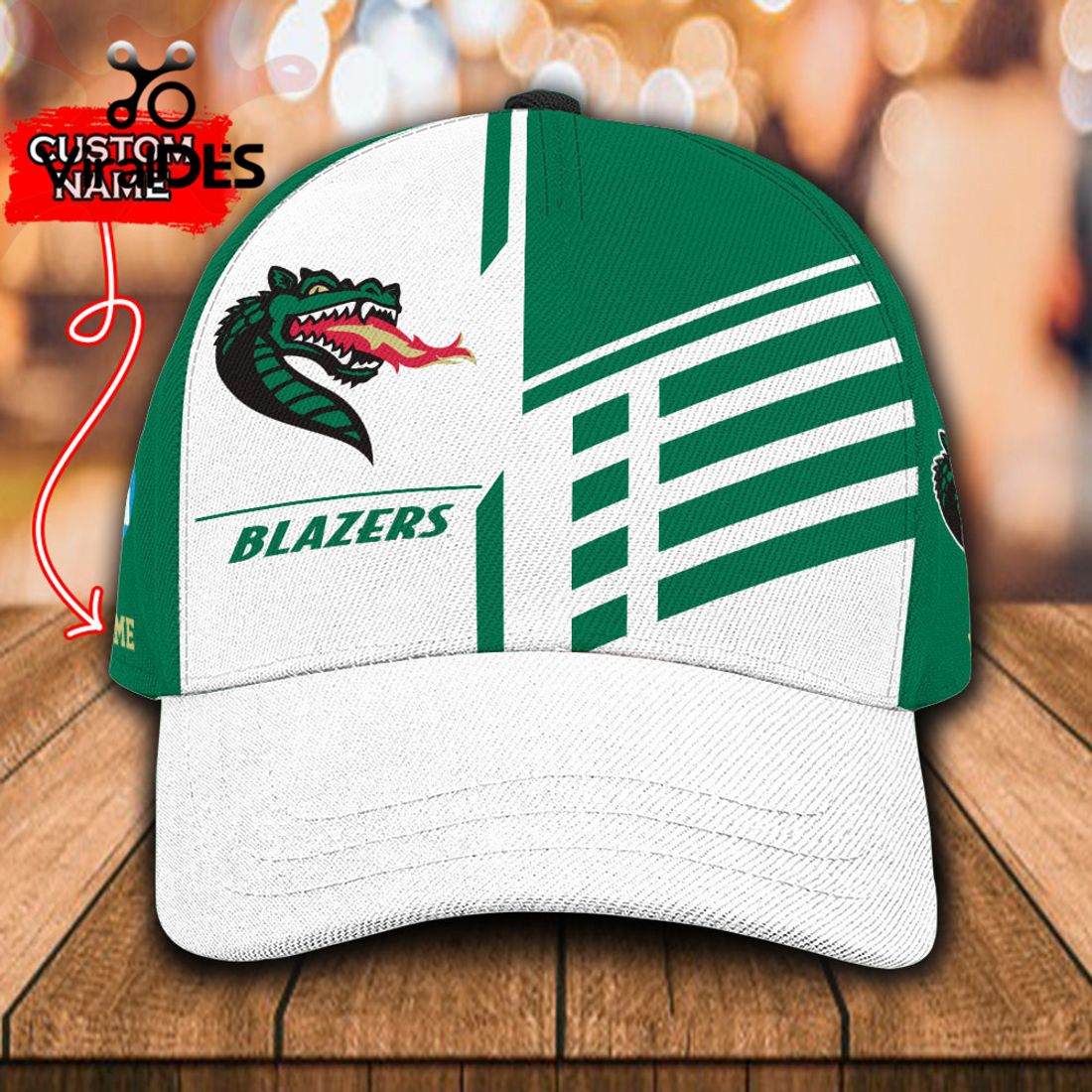 Custom Name UAB BLAZERS Polo, Cap Limited Edition