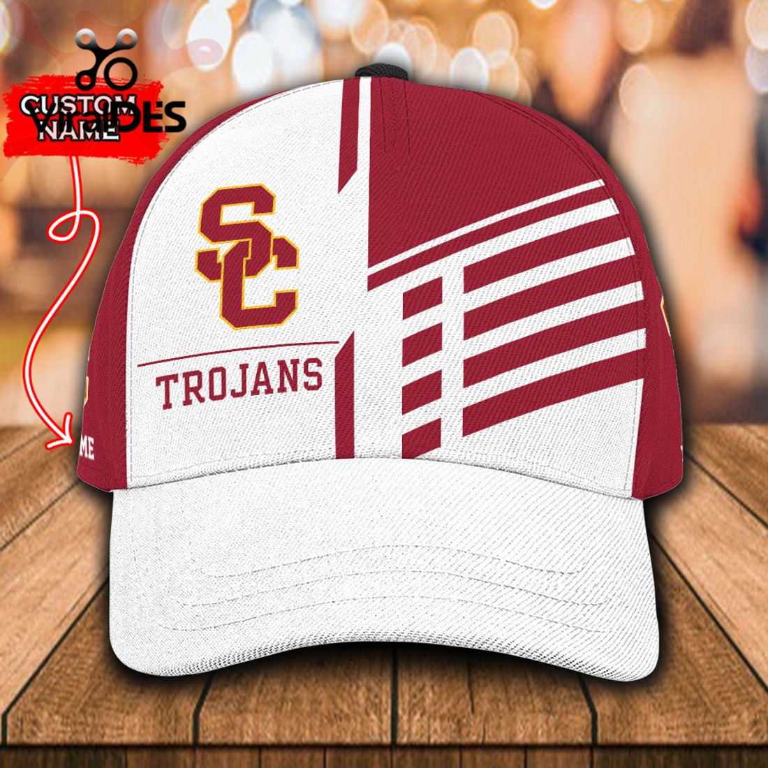 Custom Name USC Trojans Polo, Cap Limited Edition