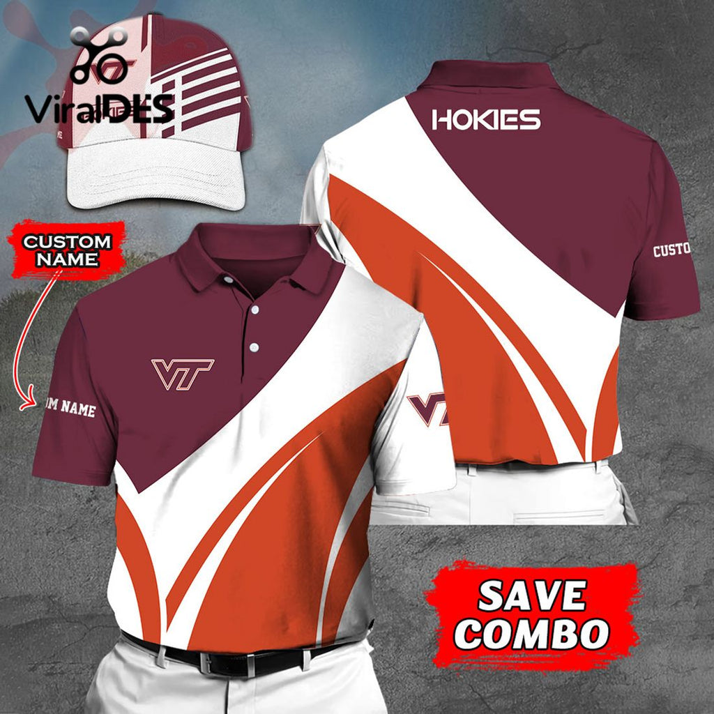 Custom Name Virginia Tech Hokies Polo, Cap Limited Edition