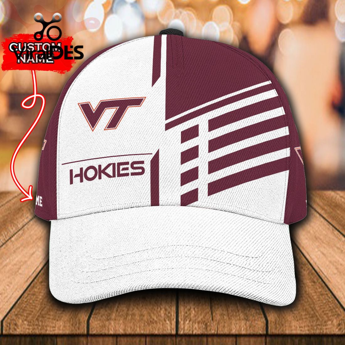 Custom Name Virginia Tech Hokies Polo, Cap Limited Edition