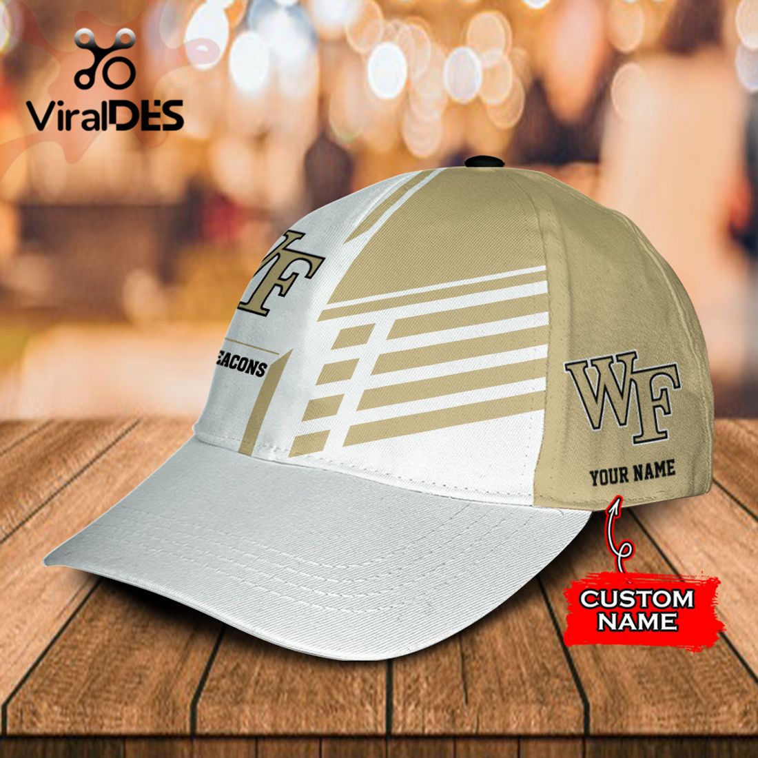 Custom Name Wake Forest Demon Deacons Polo, Cap Limited Edition