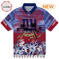 Custom New York Giants Tropical Canoe Hawaiian Shirt