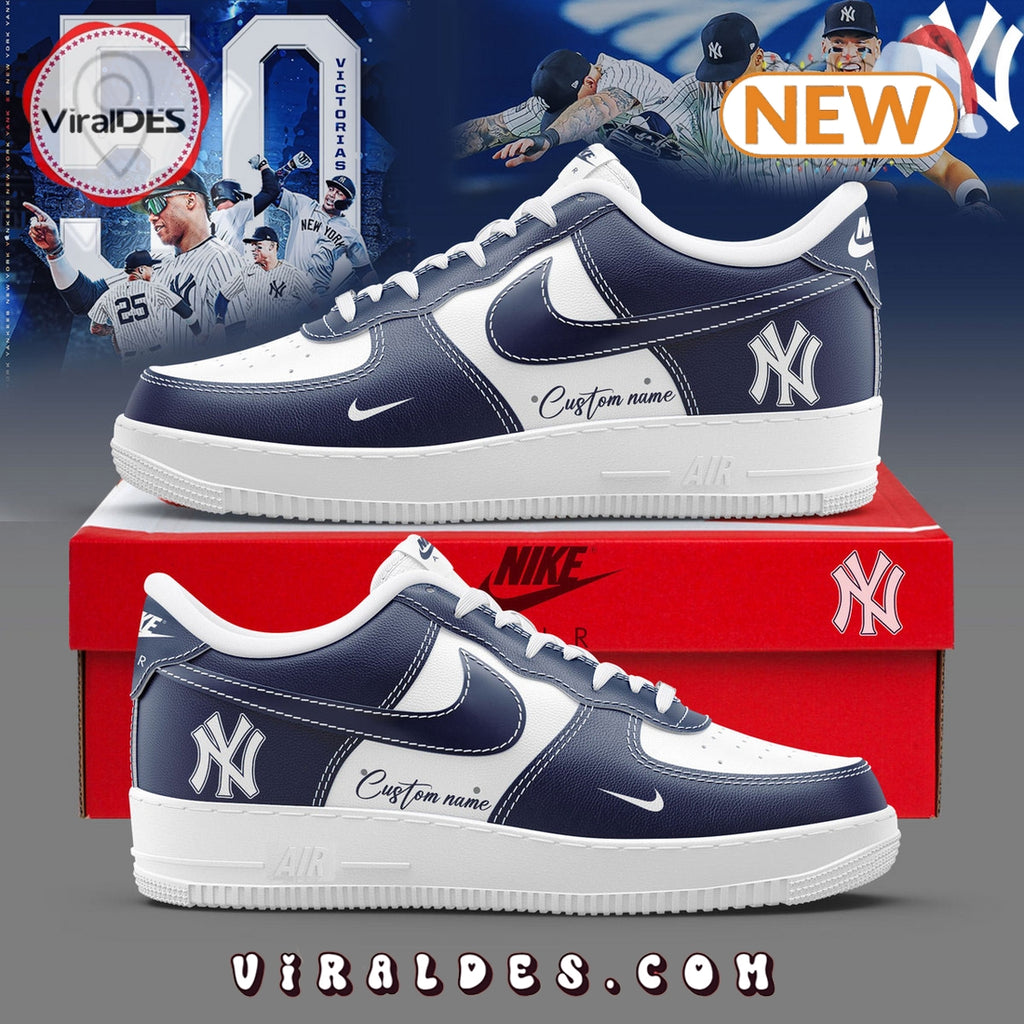 Custom New York Yankees Fan Gifts Air Force 1 Sneakers