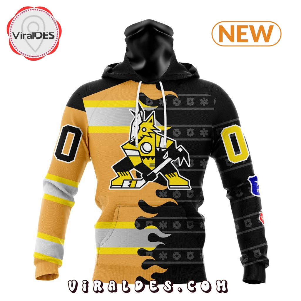 Custom NHL Arizona Coyotes 2025 First Responders Hoodie