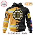 Custom NHL Boston Bruins 2025 First Responders Hoodie