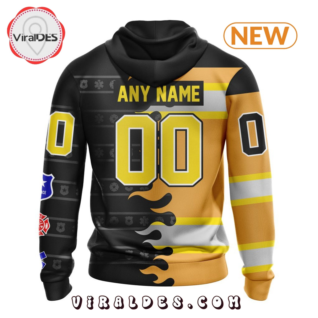Custom NHL Detroit Red Wings 2025 First Responders Hoodie