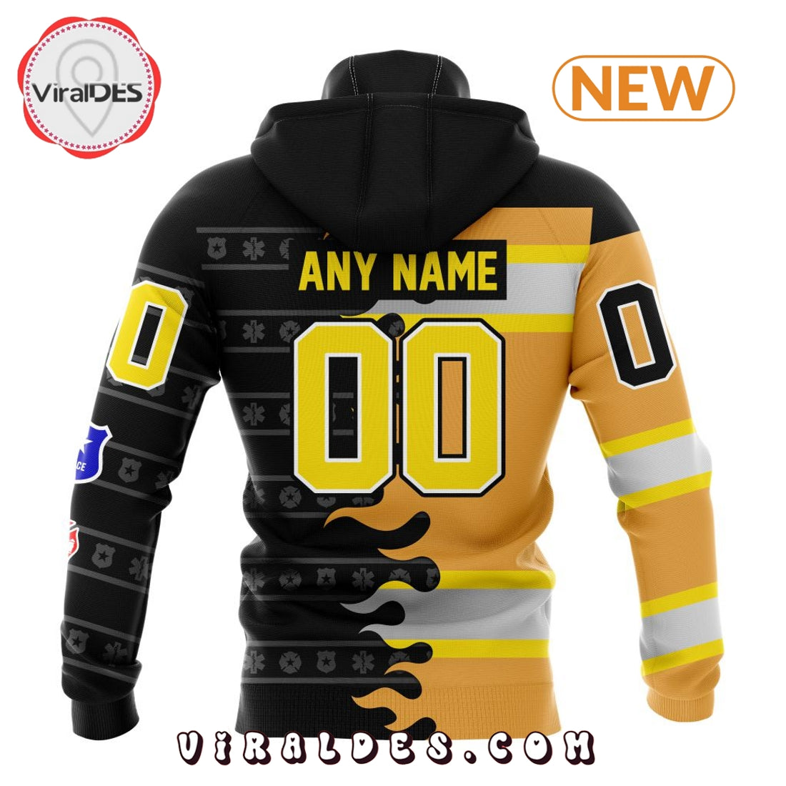 Custom NHL Detroit Red Wings 2025 First Responders Hoodie