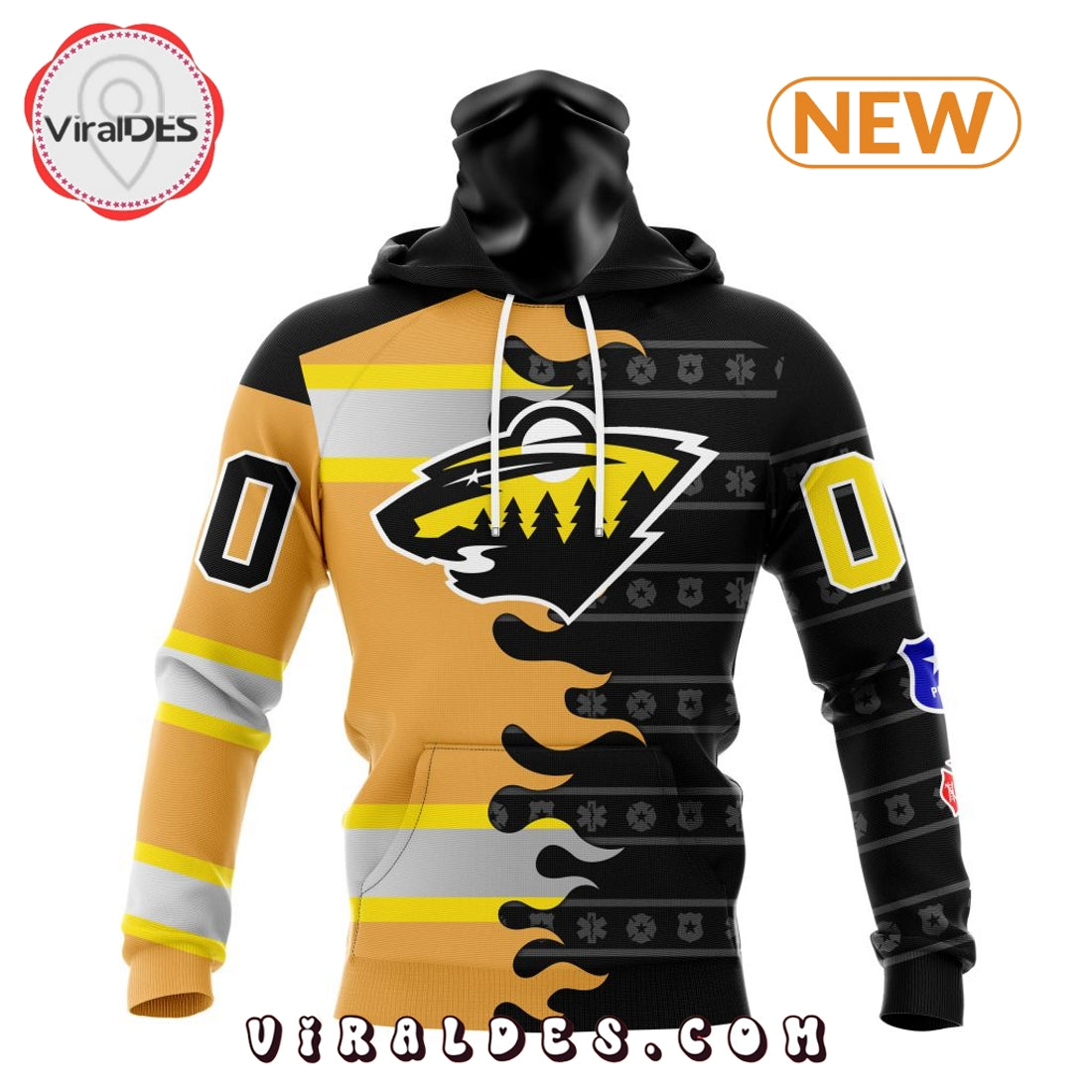 Custom NHL Minnesota Wild 2025 First Responders Hoodie