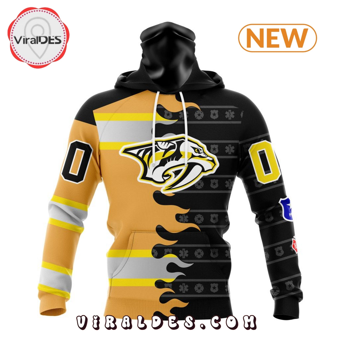 Custom NHL Nashville Predators 2025 First Responders Hoodie