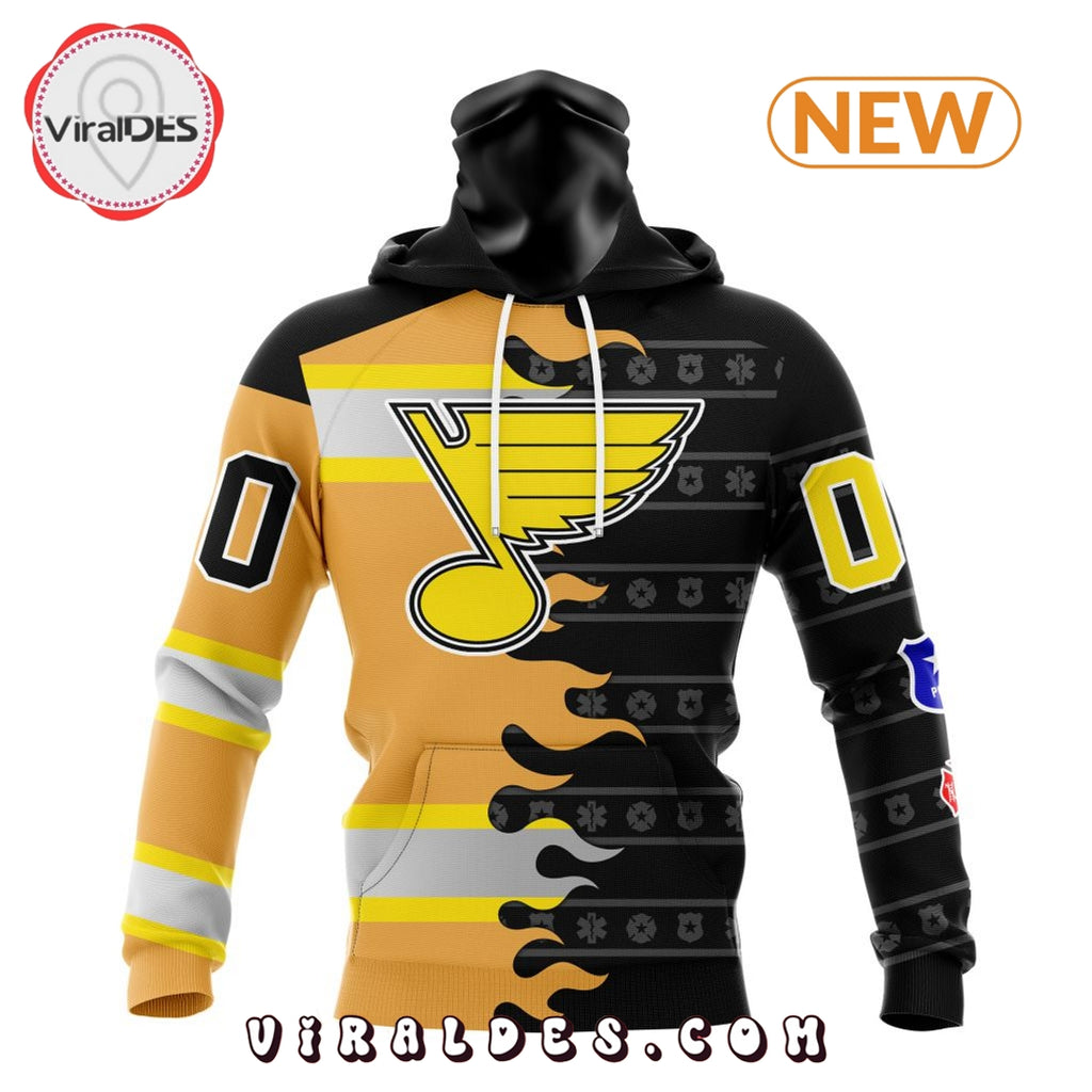 Custom NHL St. Louis Blues 2025 First Responders Hoodie