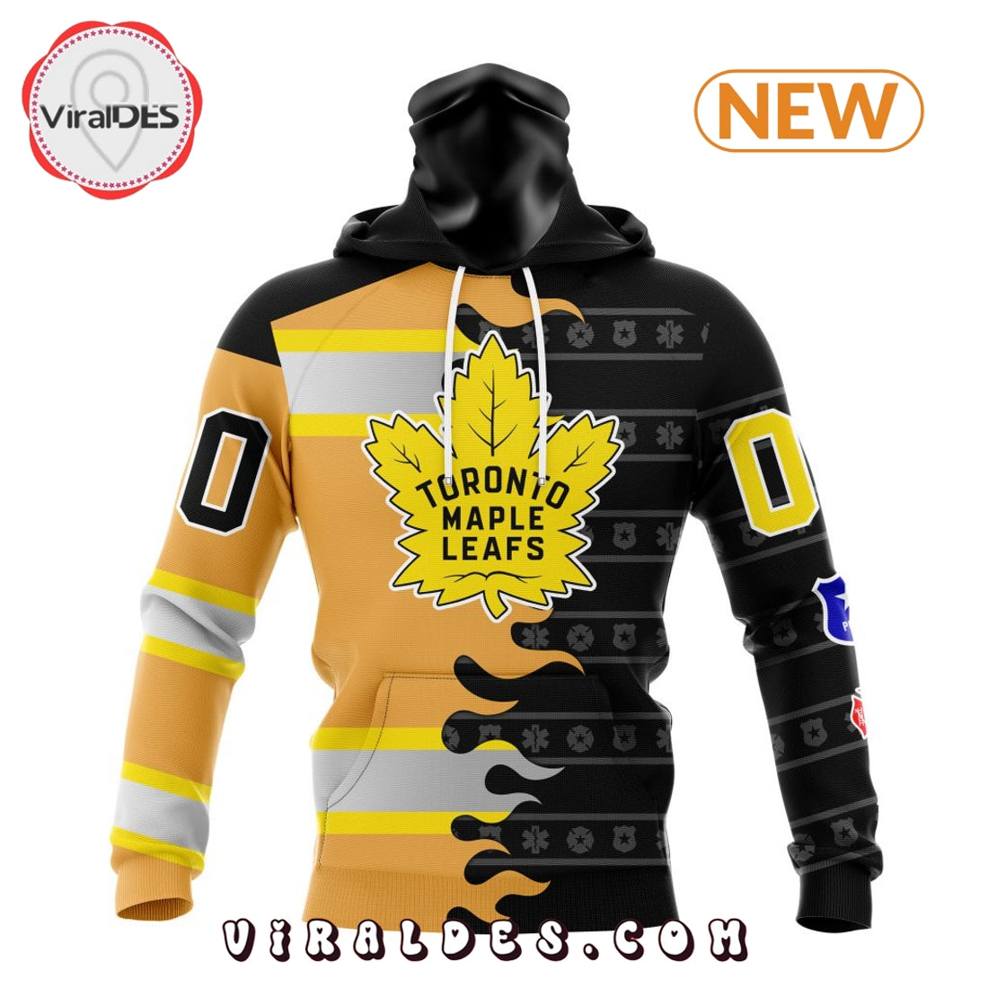 Custom NHL Toronto Maple Leafs 2025 First Responders Hoodie