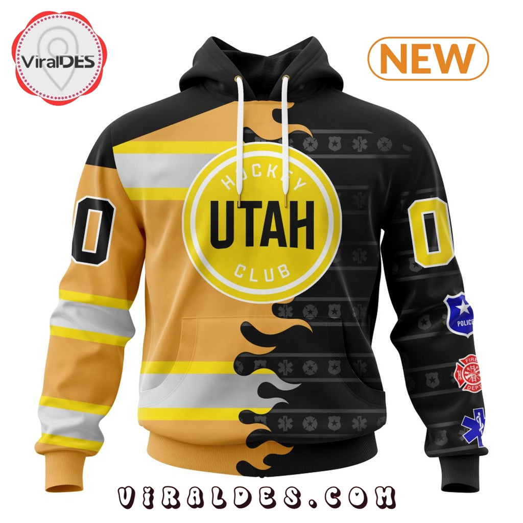 Custom NHL Utah Hockey Club 2025 First Responders Hoodie
