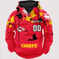 Personalized Kansas Football Team Paint-Splatter Custom Name Number 3D Cargo Hoodie