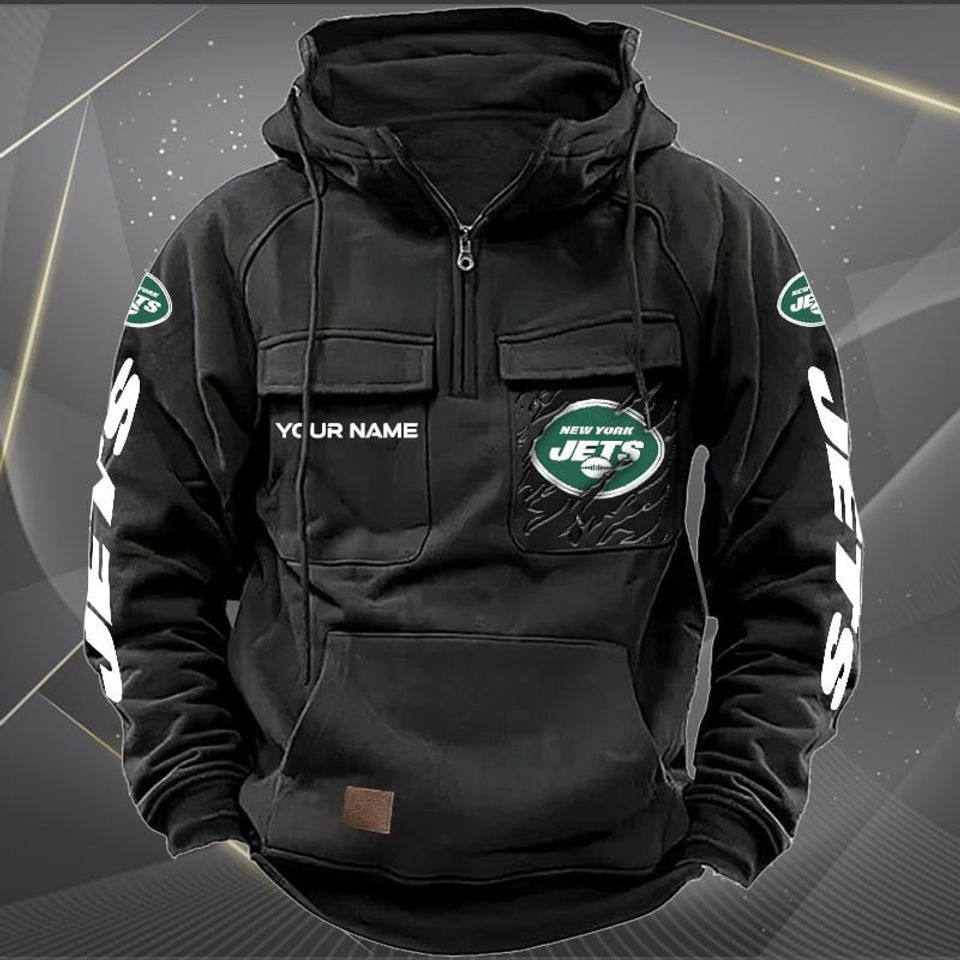 New York Jets Vintage Cargo Hoodies, Fan Gift