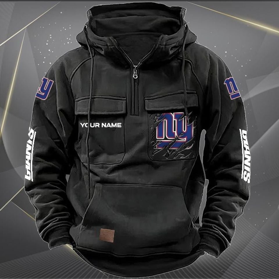 New York Giants Custom Vintage Cargo Hoodies, Fan Gift
