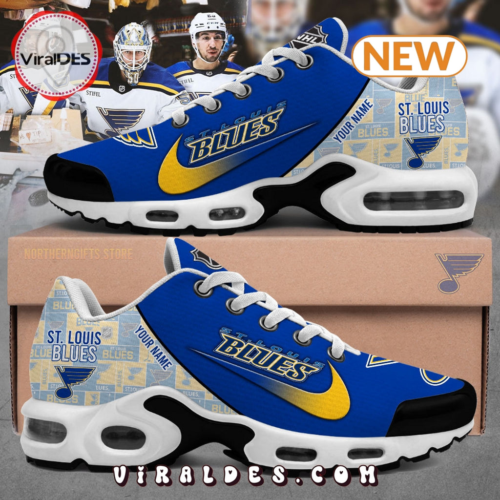 Custom St. Louis Blues New Seasion Air Max Plus Shoes