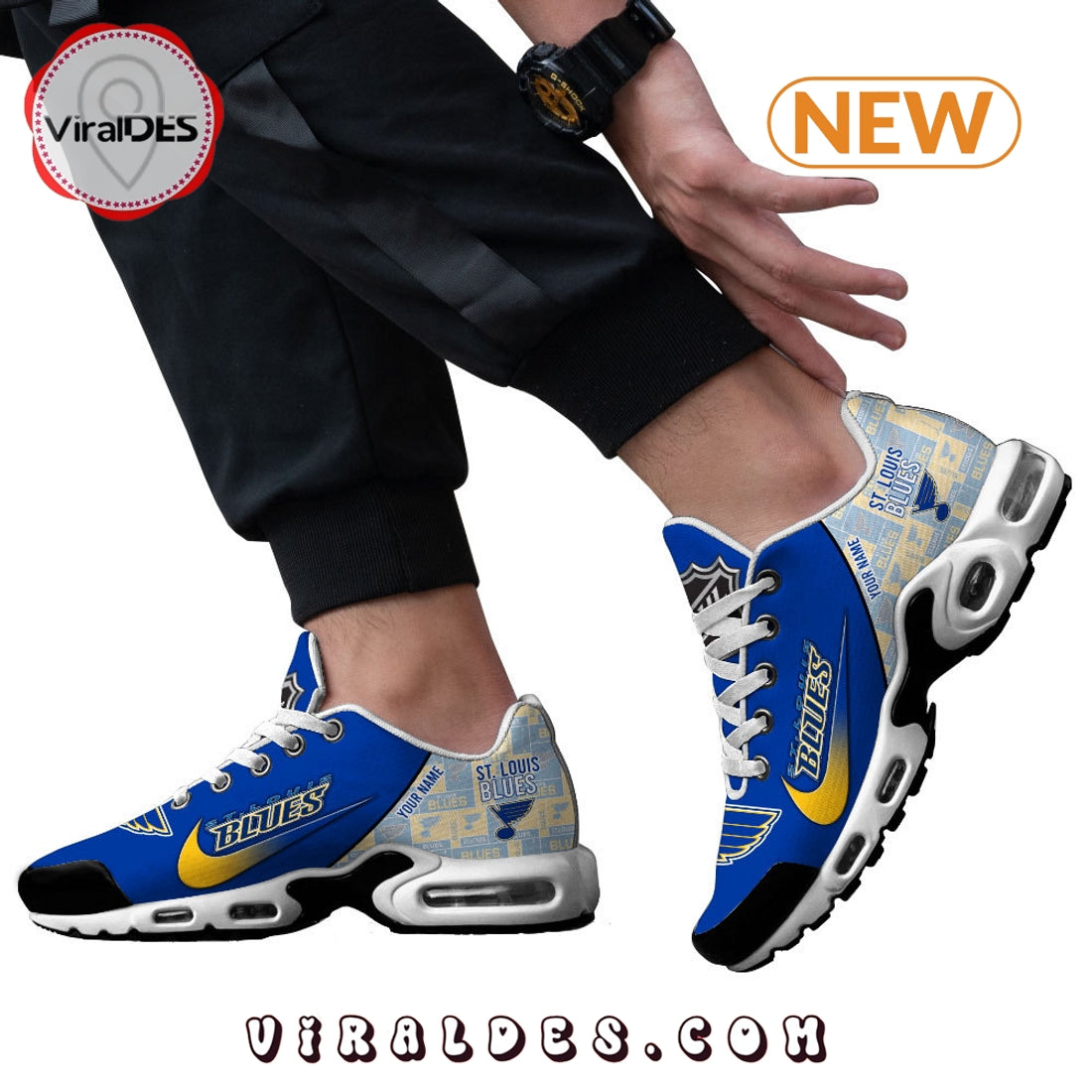 Custom St. Louis Blues New Seasion Air Max Plus Shoes