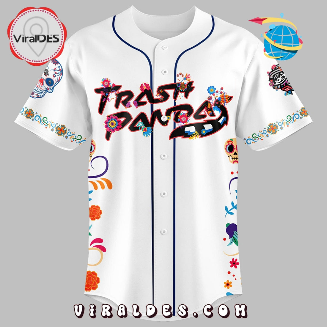 Custom Trash Pandas Dia de los Muertos 2025 Jersey