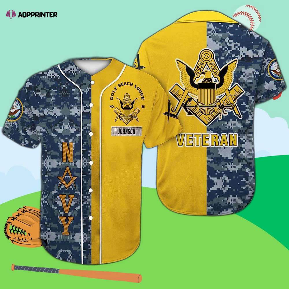 Customized Navy Veteran Freemasonry Baseball Jersey - Show Your Pride! - Aopprinter T-Shirts, Hoodie, Sweatshirt (Image 1)