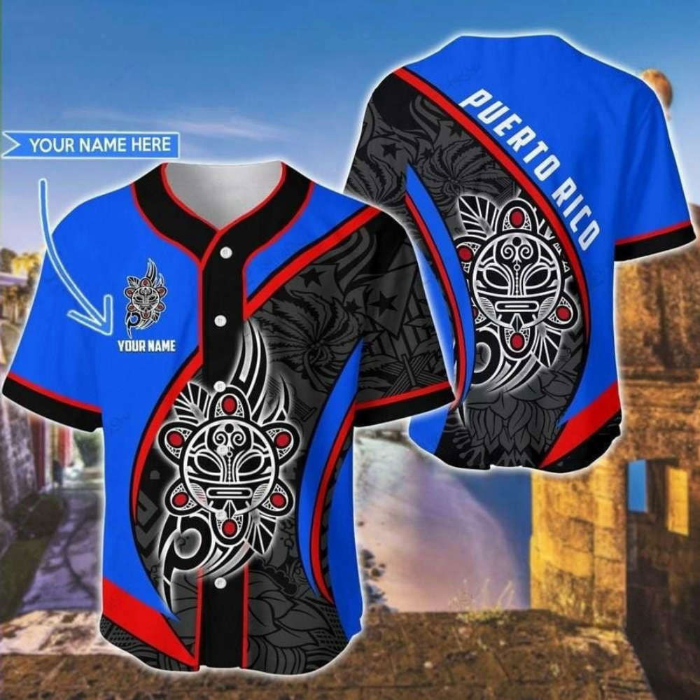 Customized Sol Taino PR Baseball Jersey - Personalized Puerto Rico Sports Apparel - Aopprinter