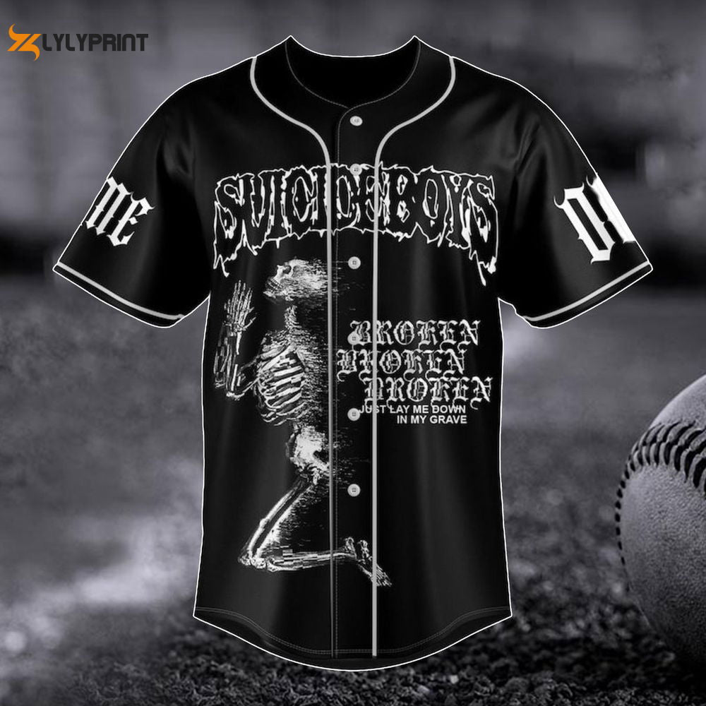 Customized Suicideboys Carrollton Baseball Jersey, Suicideboys Grey Day 2023 Baseball Jersey - lylyprint.com... (Image 1)