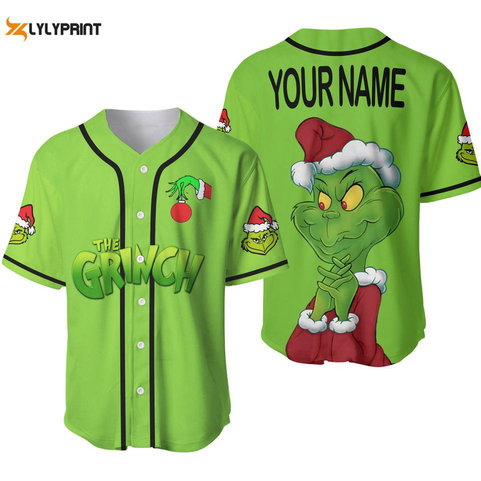 CustomizedThe Gri-nch Jersey Baseball Jersey - lylyprint.com T-Shirts, Hoodie, Sweatshirt | WearSparks.com (Image 1)