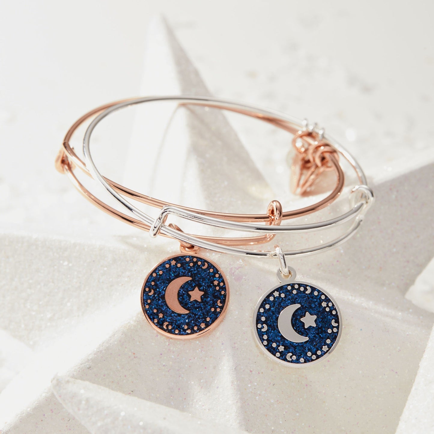 Moon + Star Night Sky Charm Bangle