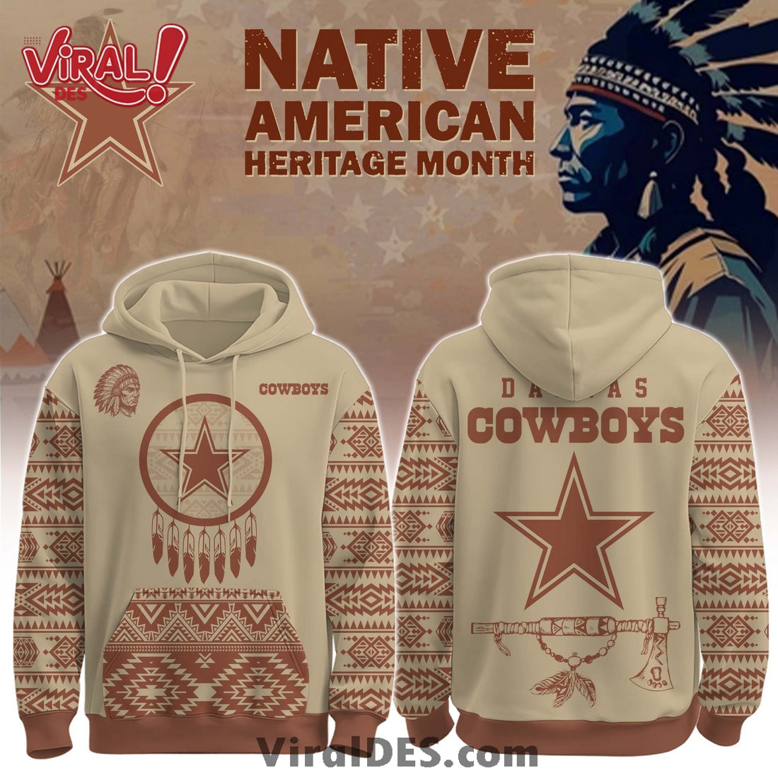 Dallas Cowboys Native American Heritage Month Hoodie, Long Pants