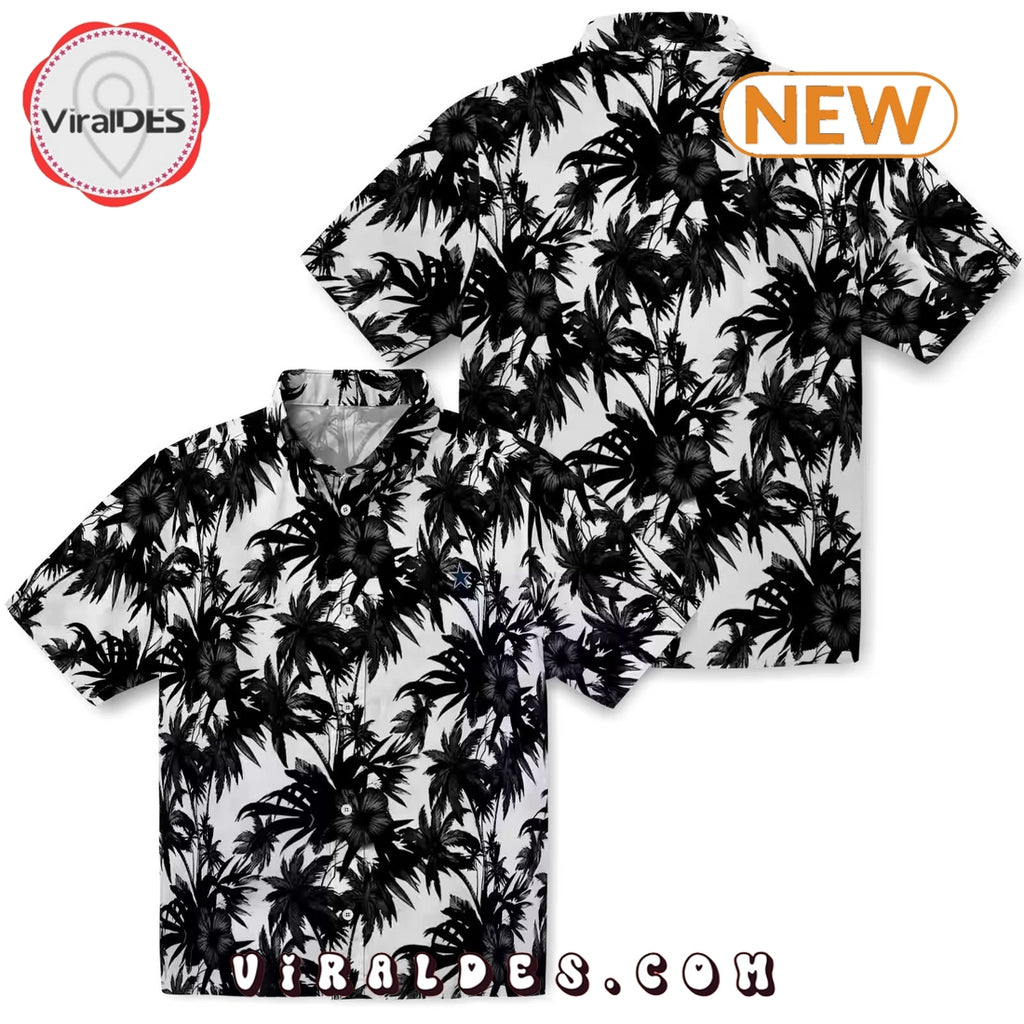 Dallas Cowboys Palm Motifs Hawaiian Shirt