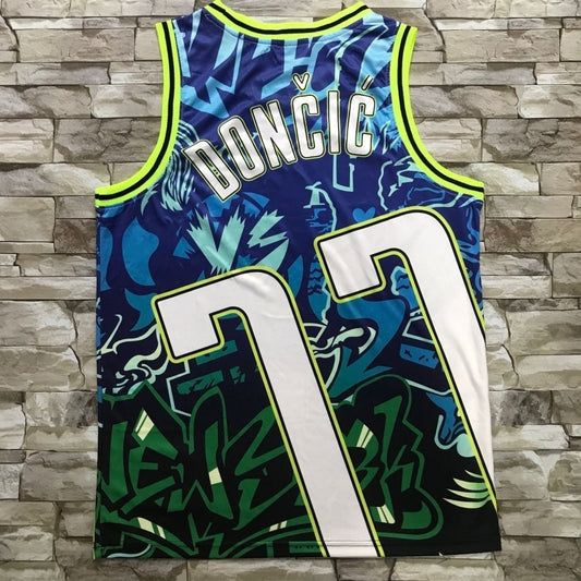 dallas mavericks #77 luka doncic Mavericks 77 # mitchell&ness Classic Jersey Style 1