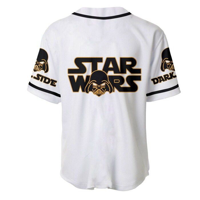 Darth Vader Star Wars White Yellow Disney Unisex Cartoon Graphics Casual Outfits Custom Baseball Jersey Gifts for Fans - lylyprint.com