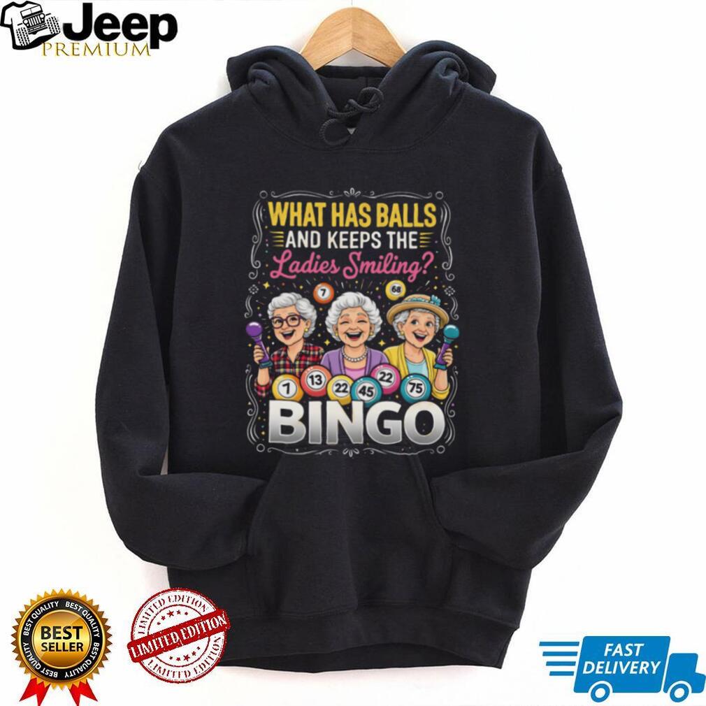 Funny Bingo Balls Ladies Smiling Graphic T Shirt for Senior Women