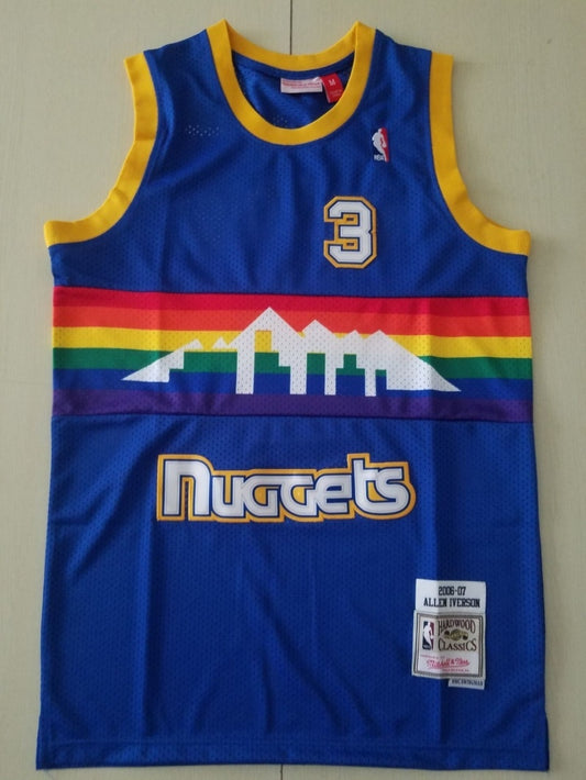 denver nuggets #3 allen iverson Nuggets 3 Retro s-xxl Style 2