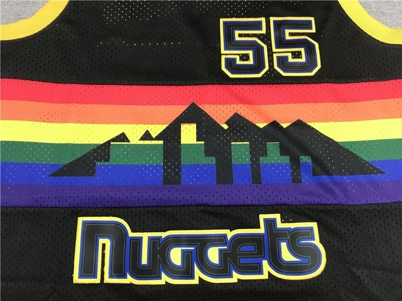 denver nuggets #55 dikembe mutombo Nuggets 55 Black Edition Style 1
