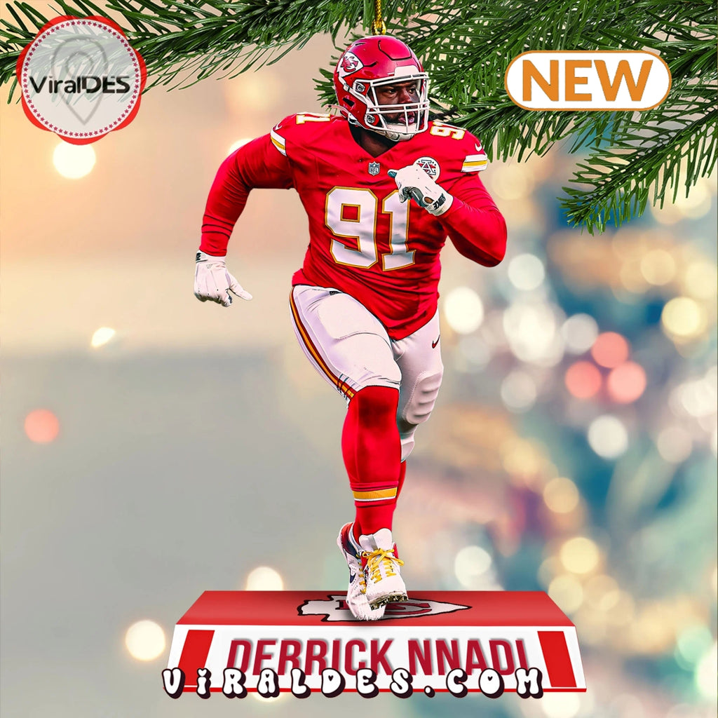 Derrick Nnadi x Kansas City Chiefs 2024 Christmas Ornaments