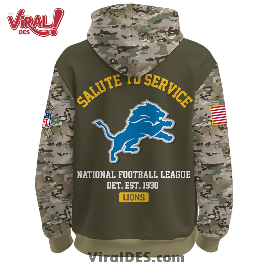 Detroit Lions 2025 Salute to Service Hoodie, Long Pants