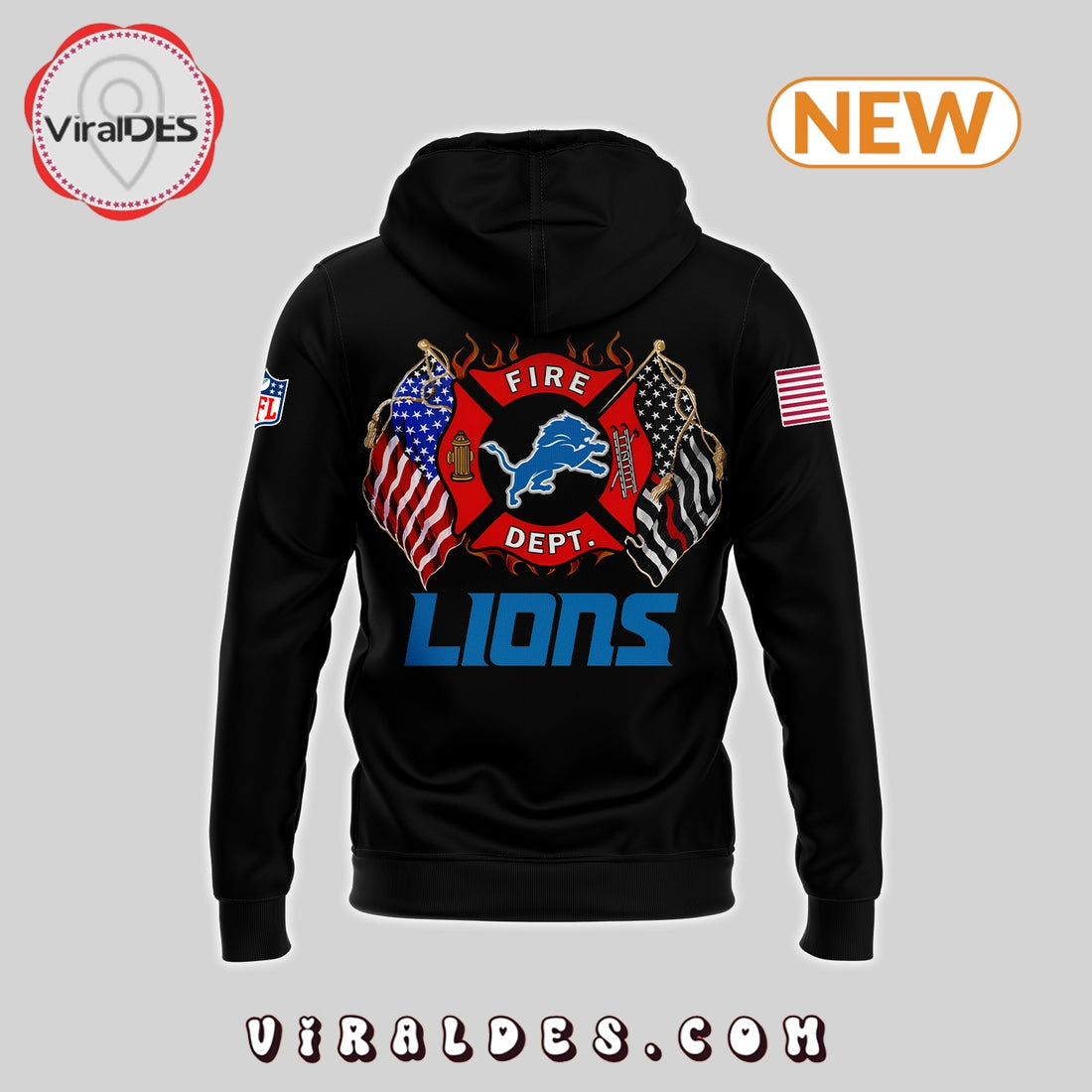 Detroit Lions Firefighter Appreciation Night 2024 Hoodie
