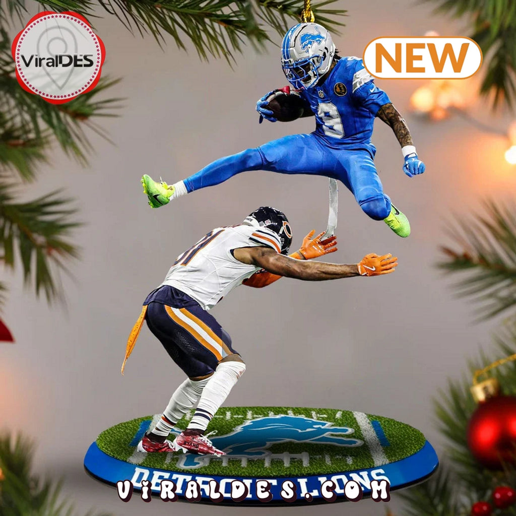 Detroit Lions Jump Fly Ornaments