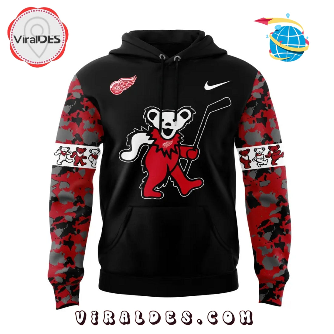 Detroit Red Wings Grateful Dead Night Hoodie, Long Pants