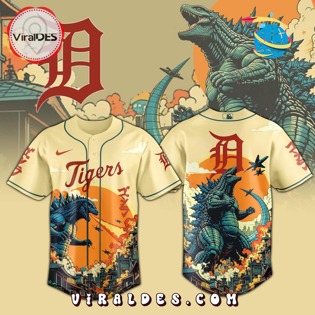 Detroit Tigers 2025 Godzilla Limited Edition Jersey