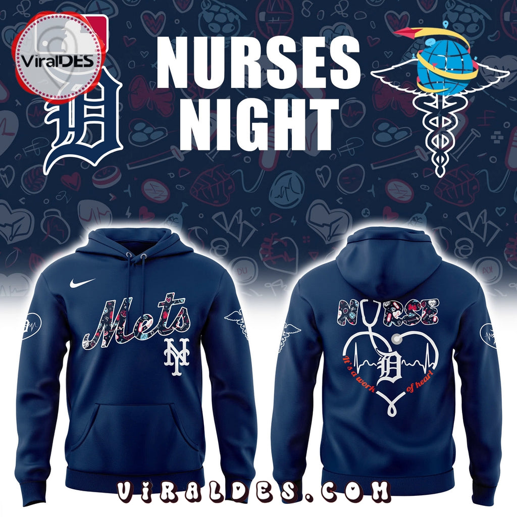 Detroit Tigers MLB Nurses Night Navy Hoodie