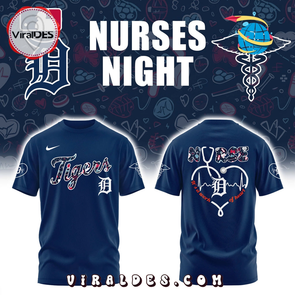 Detroit Tigers MLB Nurses Night Navy Hoodie