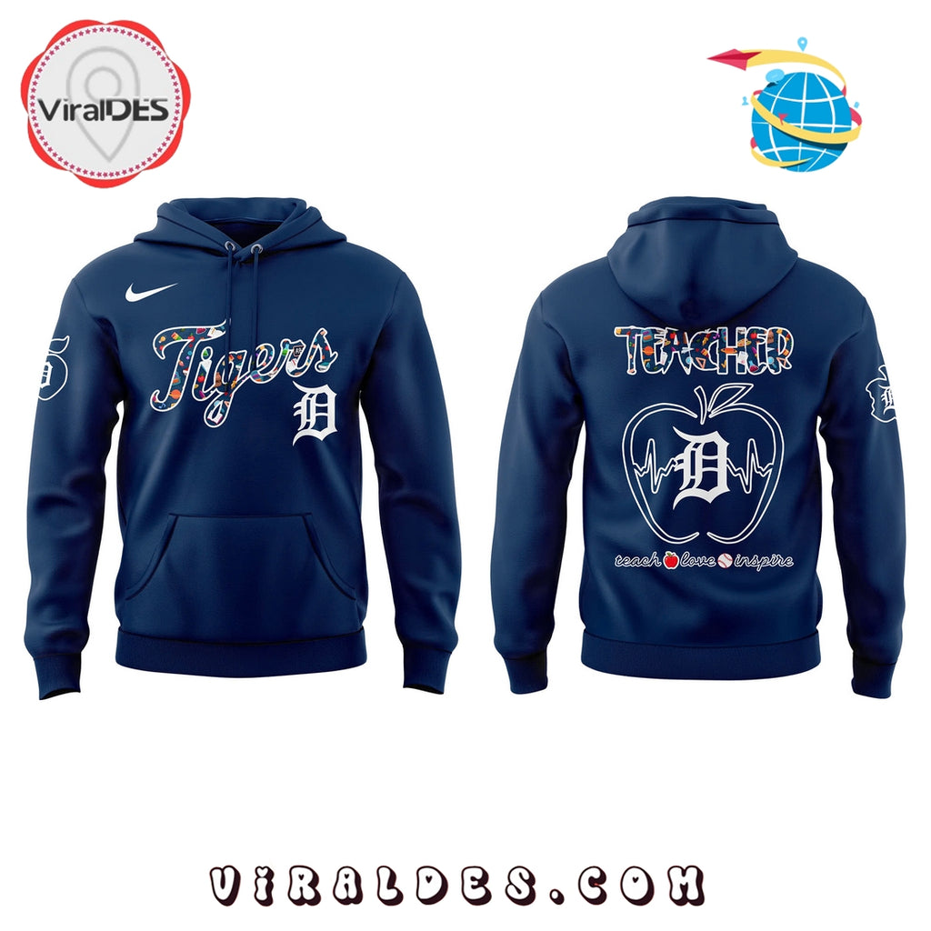 Detroit Tigers MLB Teacher Night Navy Hoodie