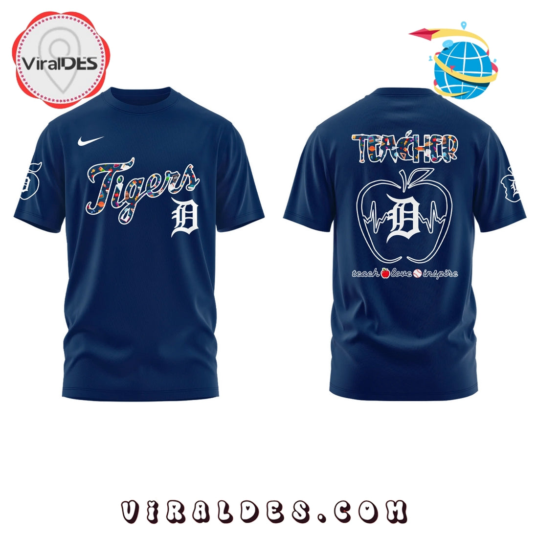 Detroit Tigers MLB Teacher Night Navy Hoodie