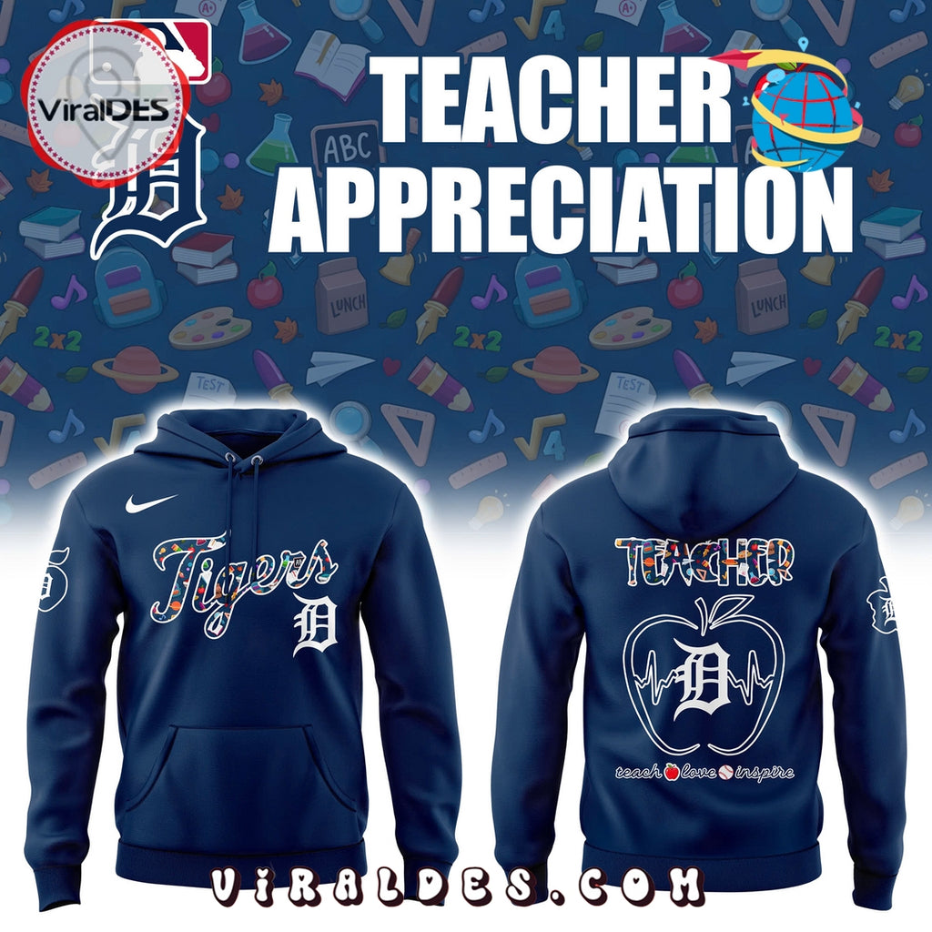 Detroit Tigers MLB Teacher Night Navy Hoodie, Long Pants