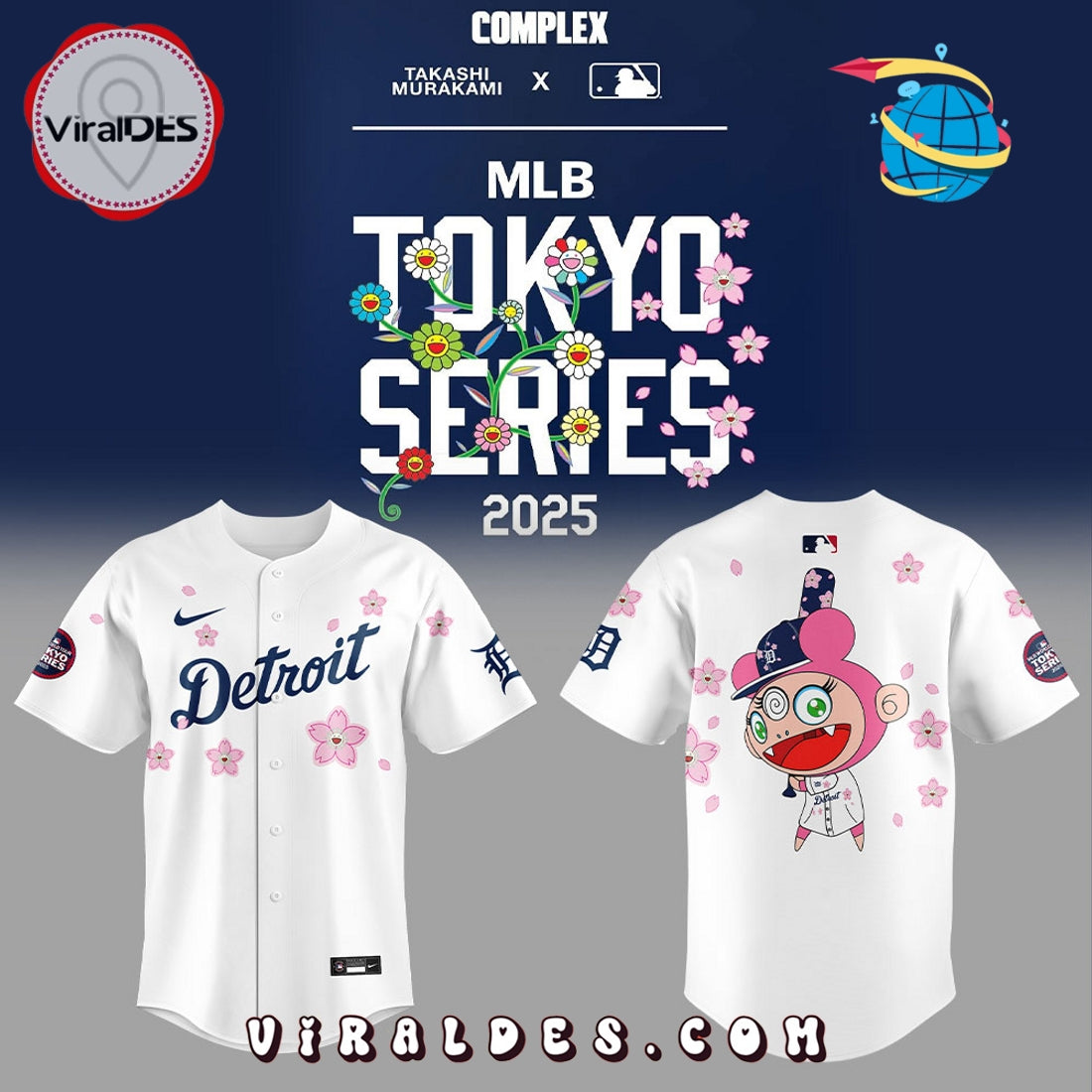 Detroit Tigers Takashi Murakami x MLB Tokyo Series Baseball Jersey
