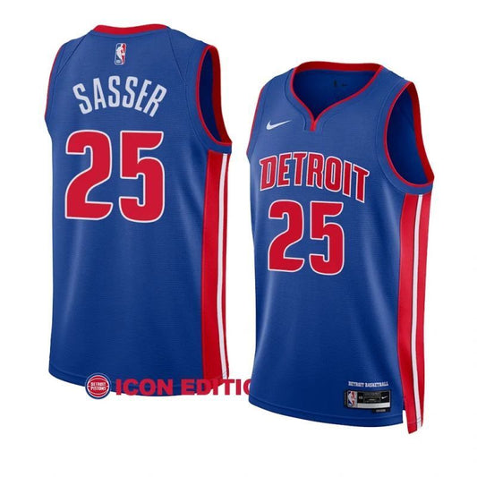 detroit pistons #25 marcus sasser 2022-2023 blue icon edition 2023 nba draft jersey.webp