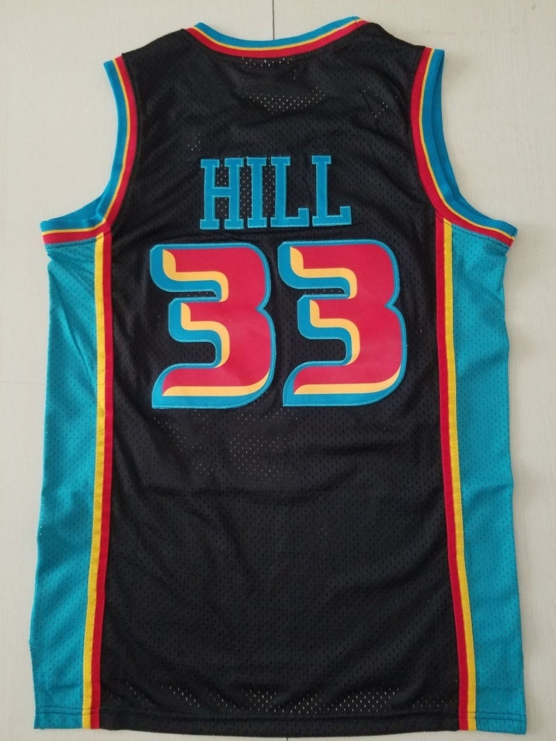 detroit pistons #33 grant hill Pistons 33 Retro Black s-xxl Style 1